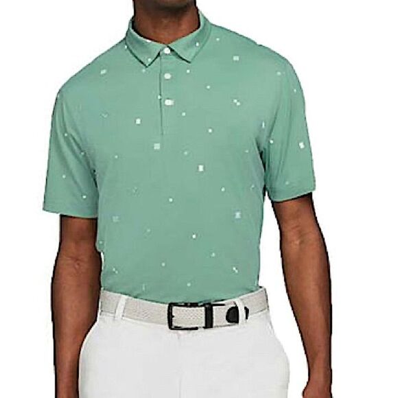 Nike Golf Dri-FIT Player Printed Mens sage green Polo embroidered Royal Oaks XL - Picture 1 of 11